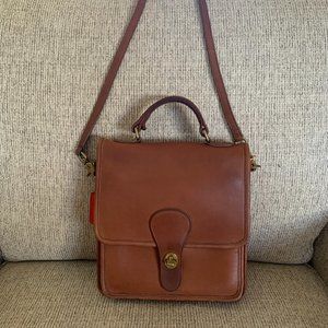 Vintage COACH Station 5130 British Tan Brown Turn Lock Genuine Leather Small